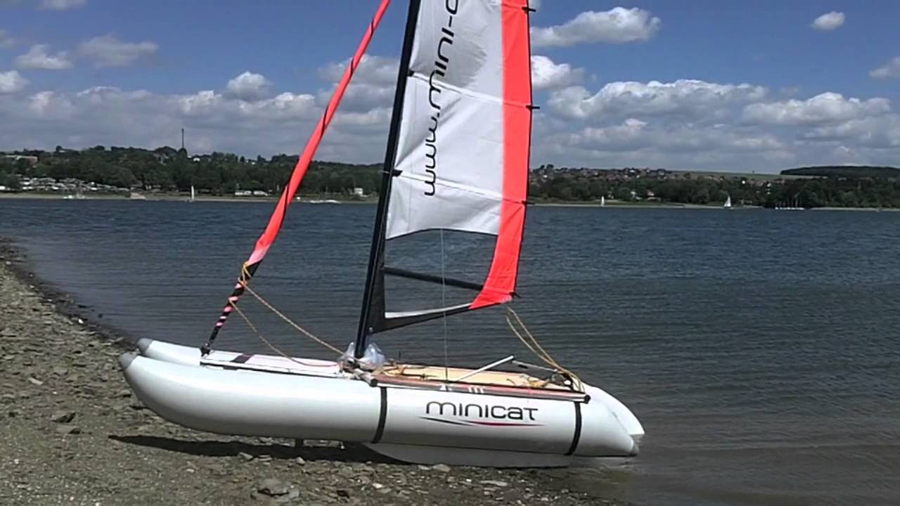 MINICAT 310 - Sailing the inflatable catamaran - YouTube