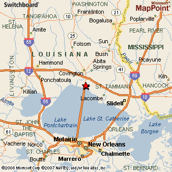 Map Of Mandeville Louisiana