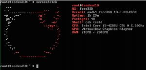 Screenfetch on FreeBSD