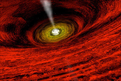 Artist illustration of a black hole. Image credit: NASA