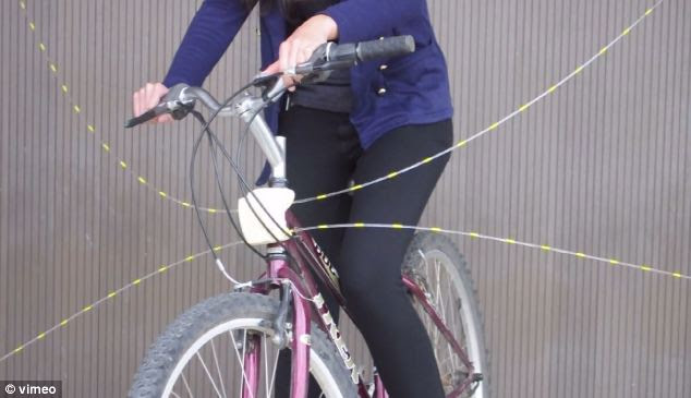 The life-saving whiskers: The strands of smart material can extend to mark space, and twitch when the user wants to turn