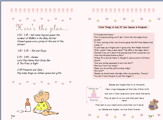 Planning A Baby Shower Baby Shower Games Favor Ideas Shower Recipes Printables Program And More For The Best Baby Shower