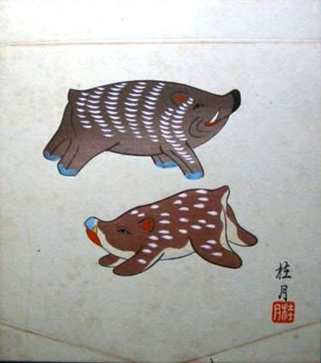 イノシシの年賀状 イラストの参考画像 大人の塗り絵ー無料新着ぬりえ