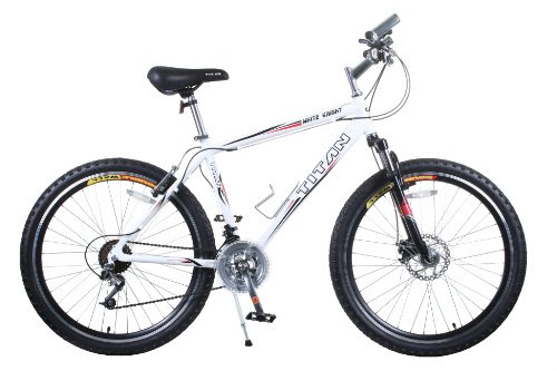 Titan Knight 21-Speed All Terrain Mountain Bike, White, 18-Inch
