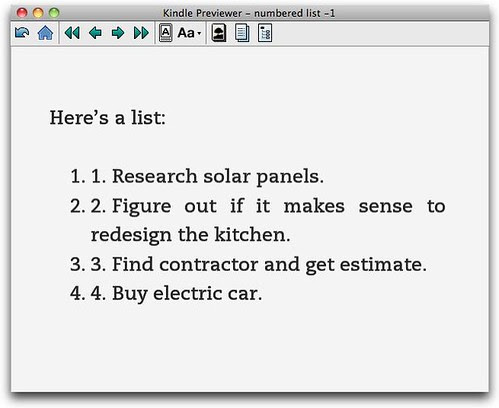 Kindle Previewer - numbered list -1
