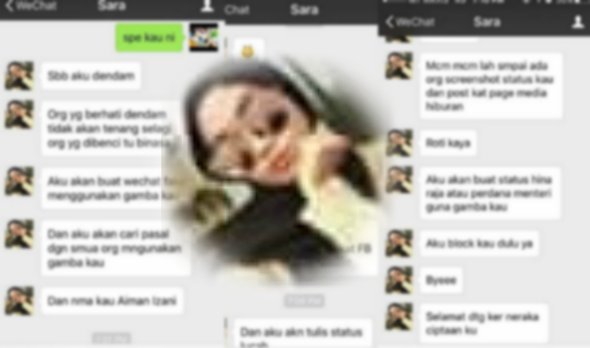  secara tiba-tiba dia telah di serang oleh seorang wanita dengan pengenalan nama Sara