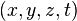 (x,y,z,t)