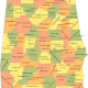Alabama County And City Map