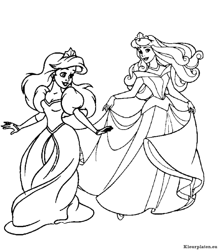 Prinsessen Kleurplaten Kleurplateneu