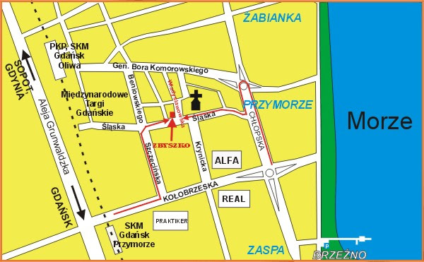 gdansk dworzec pkp mapa Tani nocleg Gdańsk