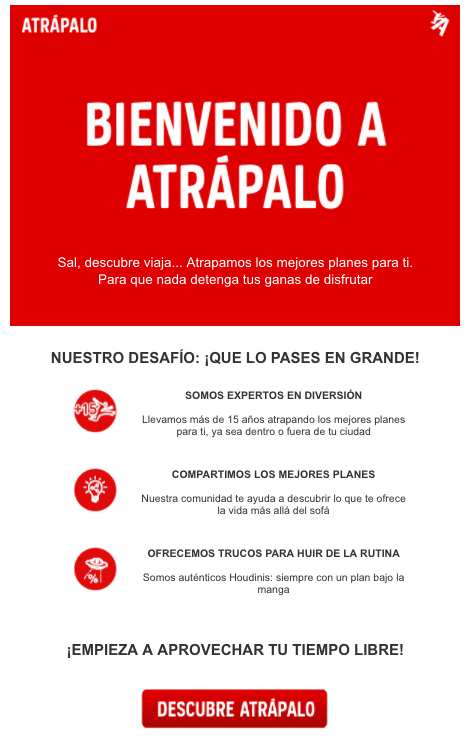 6 ejemplos diferentes de Email de Bienvenida  Servicios 