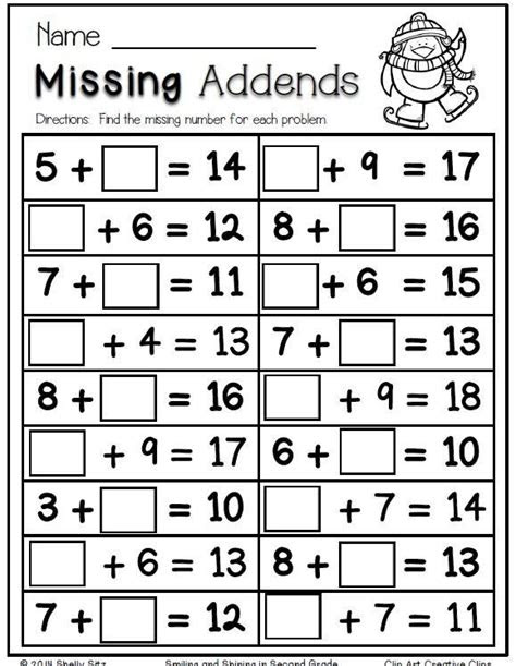  missing number worksheets 2nd grade worksheets master