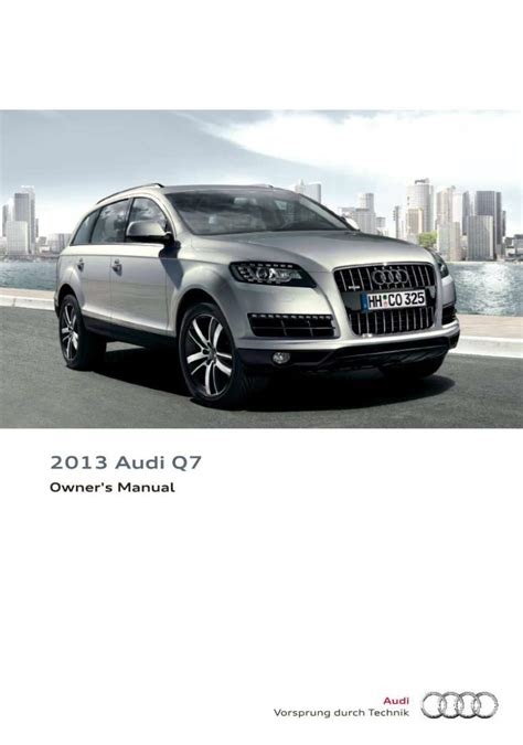 Free Audi Q7 2013 Owners Manual (PDF / ePub)