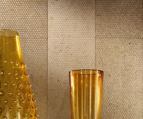 Decorative Marble Tile for Walls with Flower Pattern by Q-