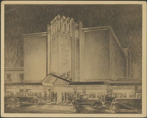 Exterior facade perspective of Romance Theatre, Melbourne, Victoria 1931