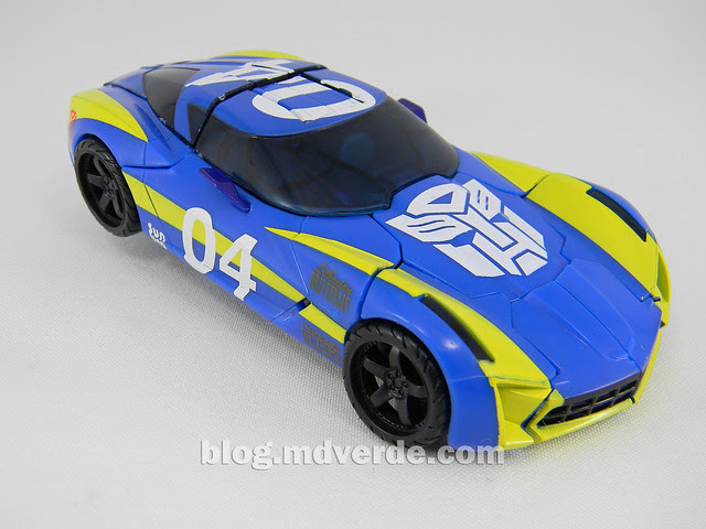 Transformers Sideswipe DotM Deluxe Walmart - modo alterno