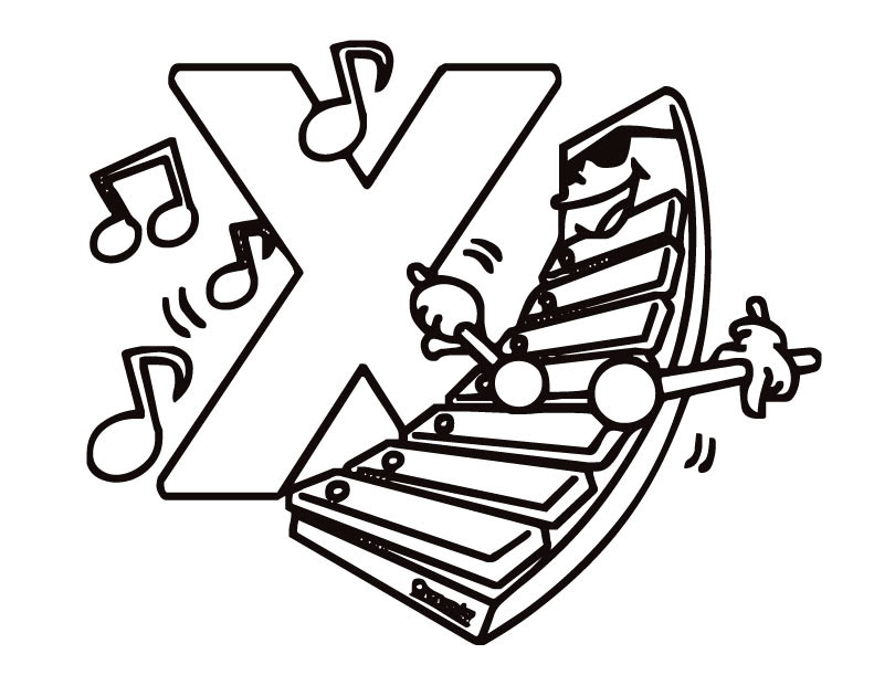 Letter x coloring pages to download and print for free