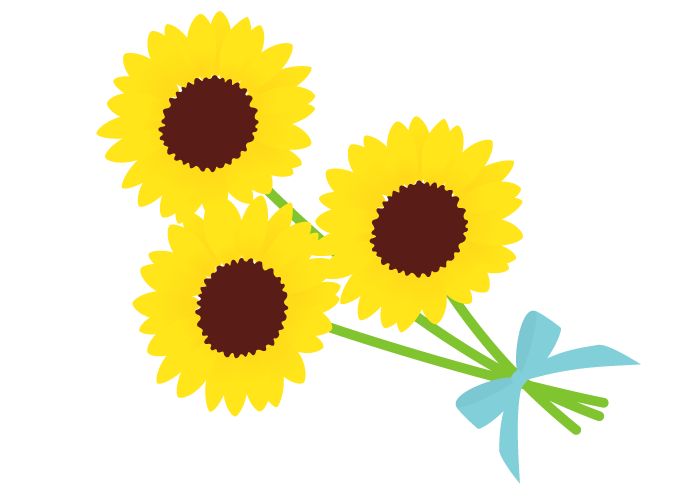 ヒマワリ 向日葵 の花 かわいい無料のフリーイラスト素材集