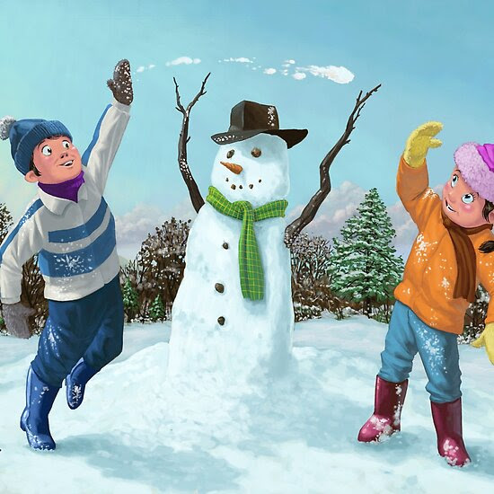 children playing in snow. children playing in snow. Available for sale as
