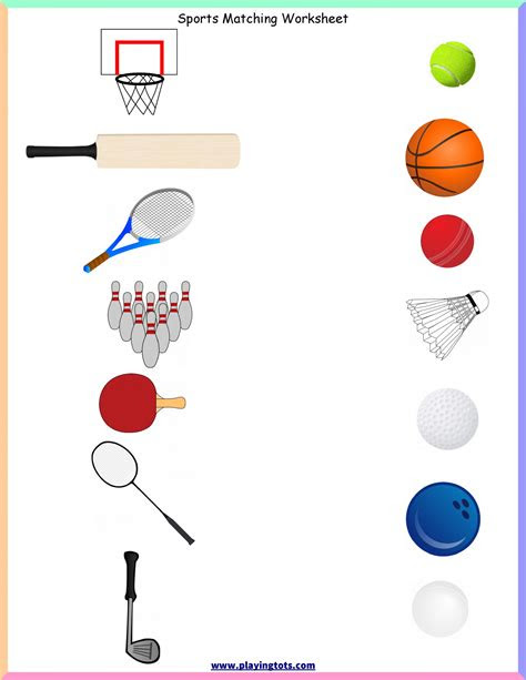 Browse printable preschool sport worksheets. preschool worksheet for ball study and keywords matchingactivities