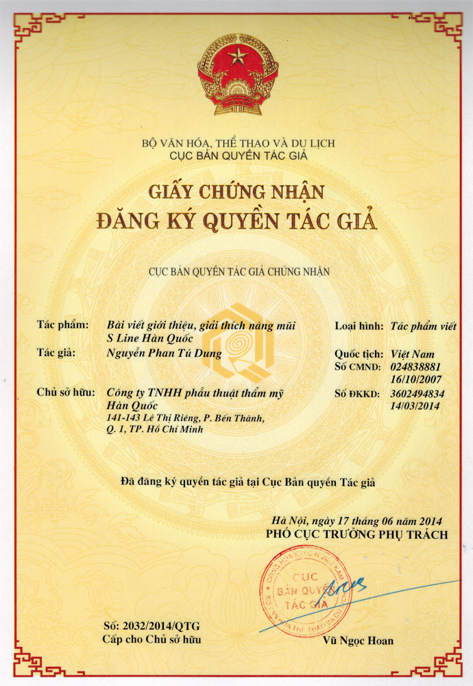 quyền tác giả nâng mũi