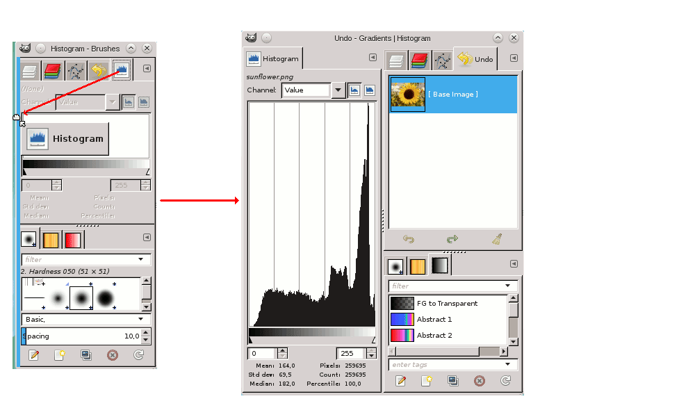 Anchoring a dialog to a dock border