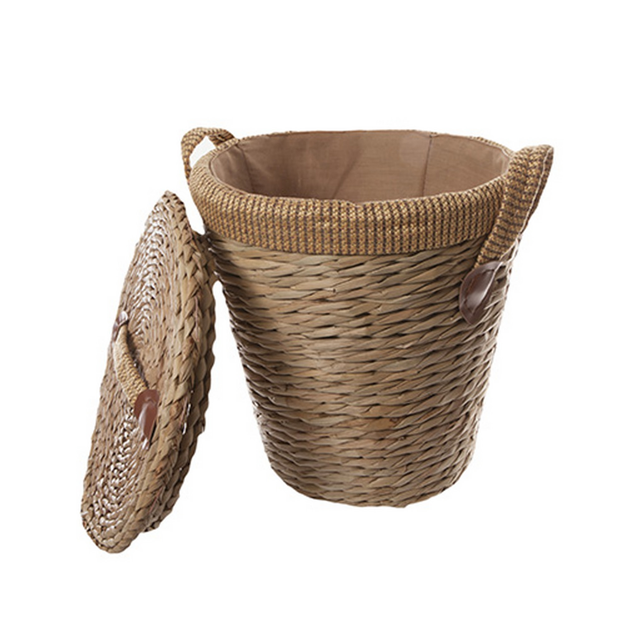 Round and Lined Rush Laundry Bin Baskets with Handles and ... They are also great for transporting items that you want to carry securely.