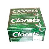 Clorets Gum, Peppermint, 15-Piece Packages (Pack of 12)