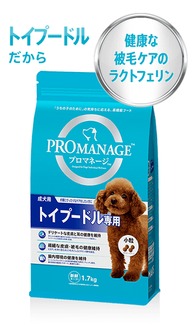 トイプードル 犬種別に選ぶ 高品質 高機能 ドッグフード プロマネージ