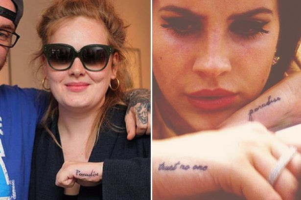 Adele shows off new Paradise tattoo just like Lana Del Rey - Irish ...