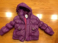 Toddler Girls APPAMAN MINI Hooded Down Feather Puffer Purple Jacket 12-18 Months