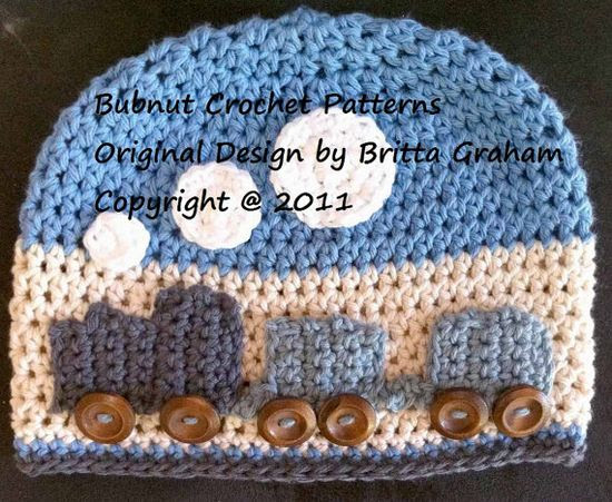 Crochet Train hat