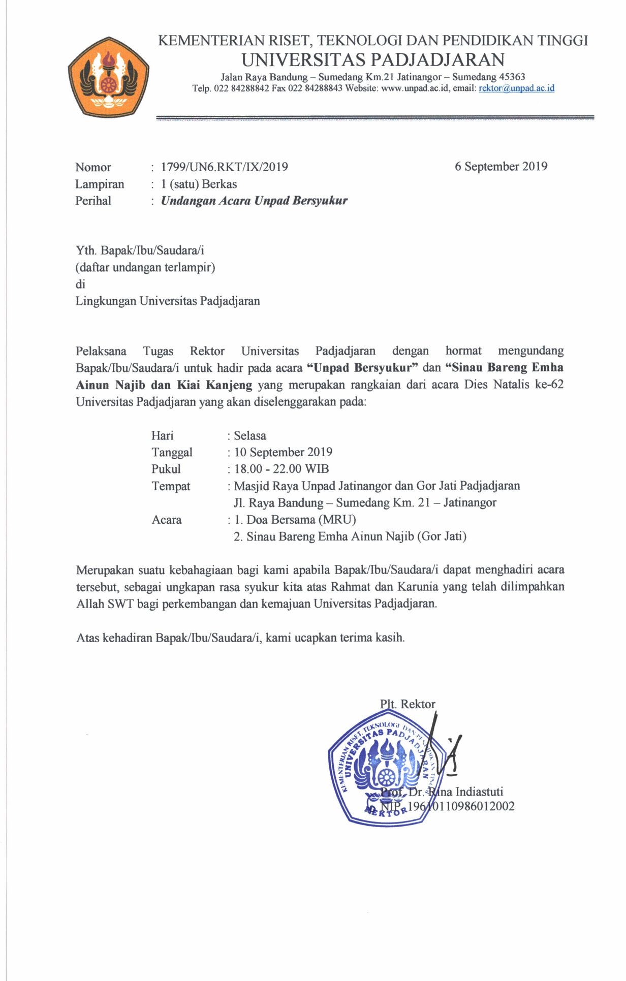 Contoh Surat Undangan Mengisi Acara  IMAGESEE
