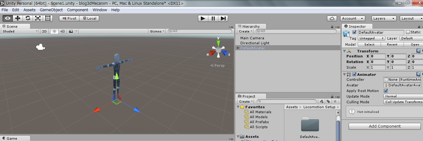 キャラクターを動かしたい Unity