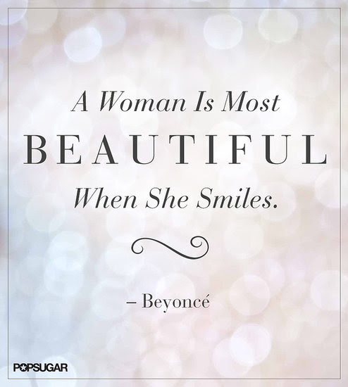 Beyonce, quote, beautiful, confidence, smile, smiling, woman, destiny's child, jay z, pregnant, saying, phrase, what makes you beautiful