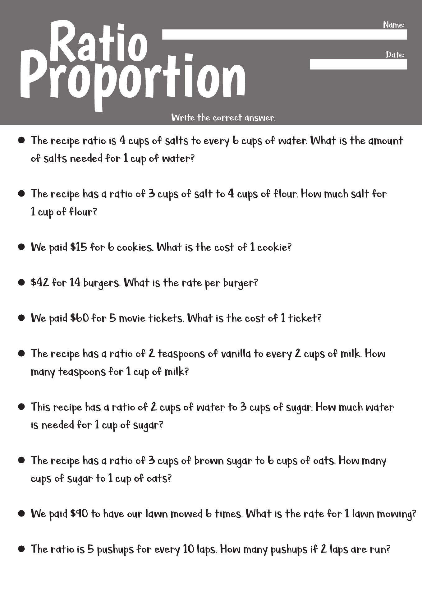 Math Worksheet Category Page 1 - worksheeto.com