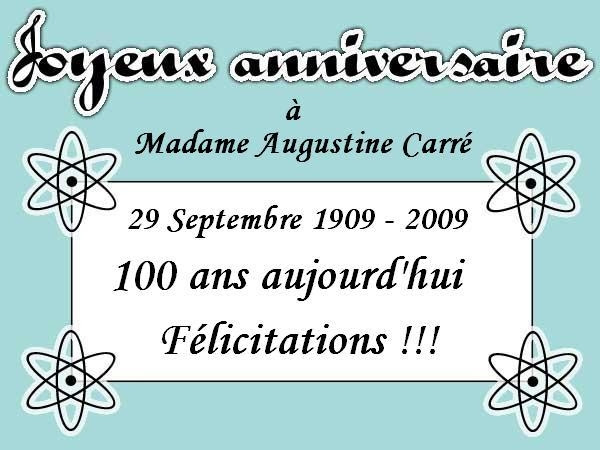 Par Pierre Sternberger Bon Anniversaire A Madame Augustine Carre