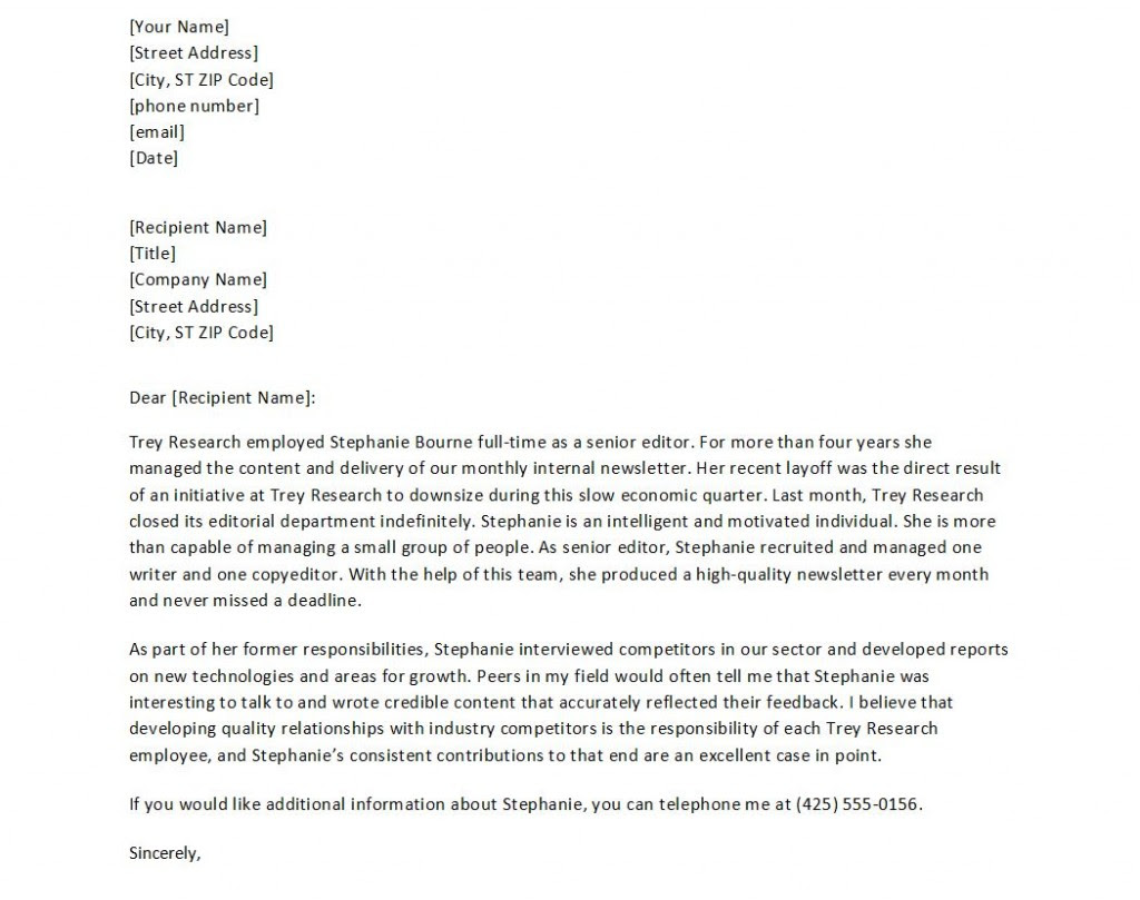 How To Write A Reference Letter