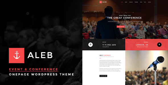 Download Aleb - Event Conference Onepage WordPress Theme WordPress Theme