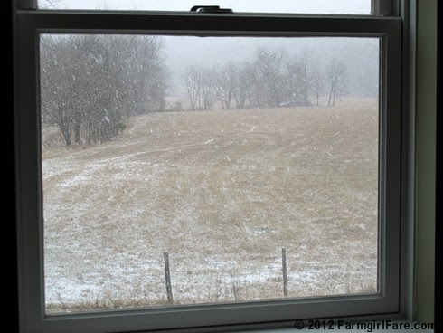 Snowfall through the upstairs windows 6 - FarmgirlFare.com