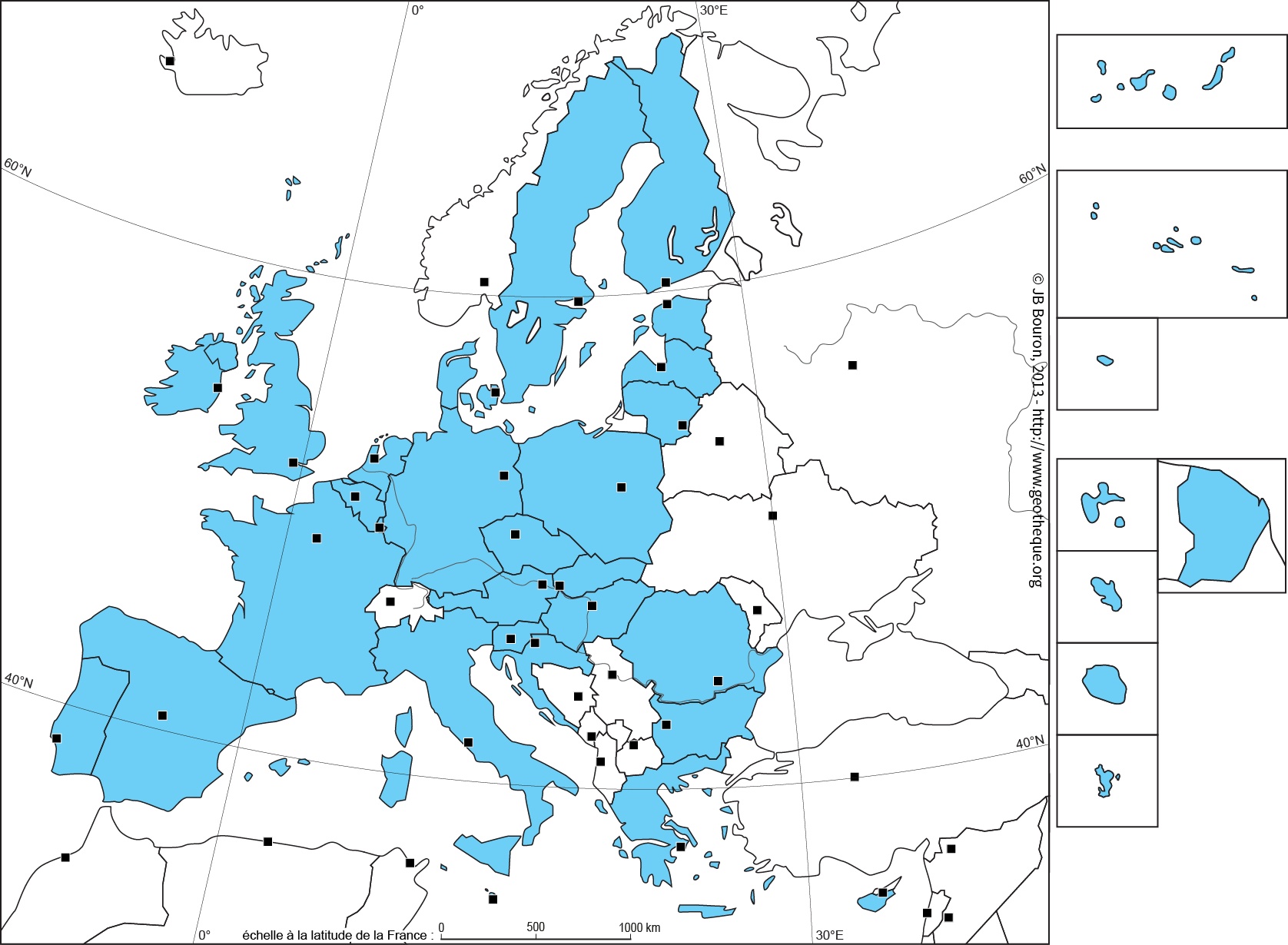 carte des 28 pays de l union européenne L'Europe des 28 !   Histoire et Géo au collège St Jo !