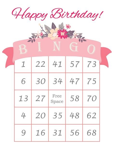  pin on birthday bingo cards