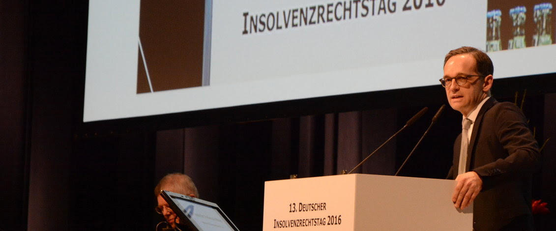 13. Deutscher Insolvenzrechtstag Justizminister Heiko Maas