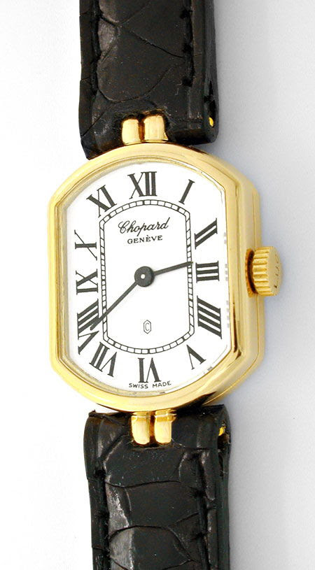 Originalfoto CHOPARD DAMEN-ARMBANDUHR GELBGOLD QUARZ 1.300€ NEUZUST.