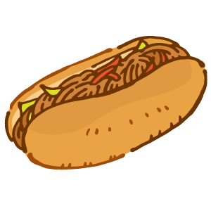 焼きそばパンのイラスト かわいいフリー素材が無料のイラストレイン