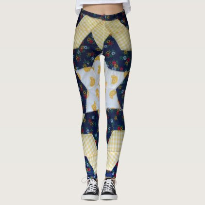 Leggings - Star Flower Quilt Pattern