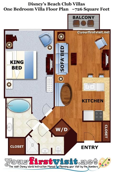 Xx64 on the floors above are lock off two bedroom villas. The Living/Dining/Kitchen Space of One and Two Bedroom