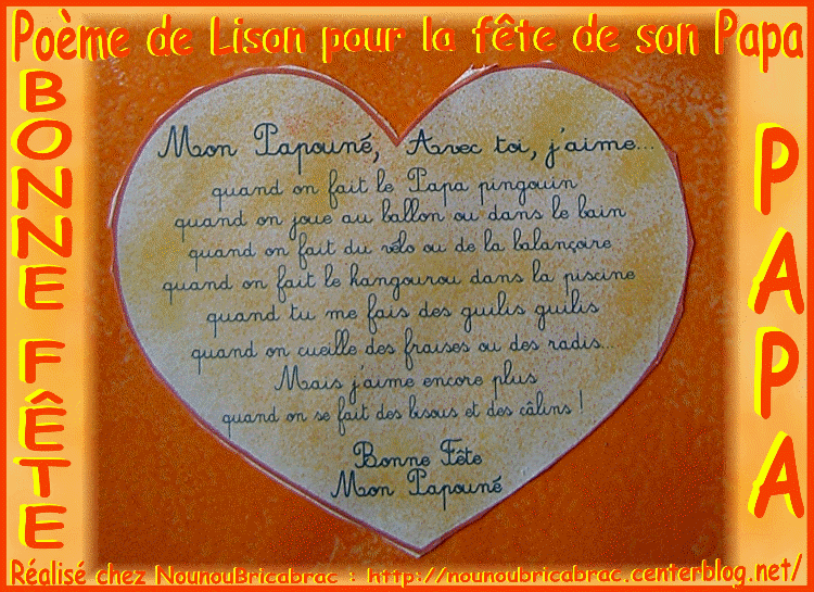 Poemes Pour Les Papas