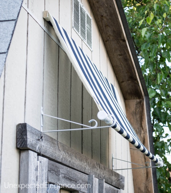 DIY Shed Awning {Quick and EASY} - Unexpected Elegance