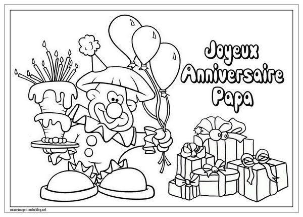 Anniversaire Coloriage Joyeux Anniversaire Papa
